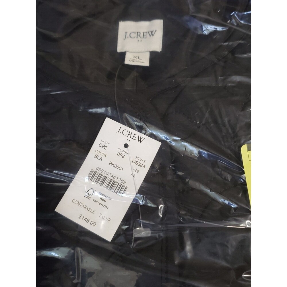 J. Crew Lightweight Quilted Heart Jacket Black XL New NWT - Picture 6 of 12